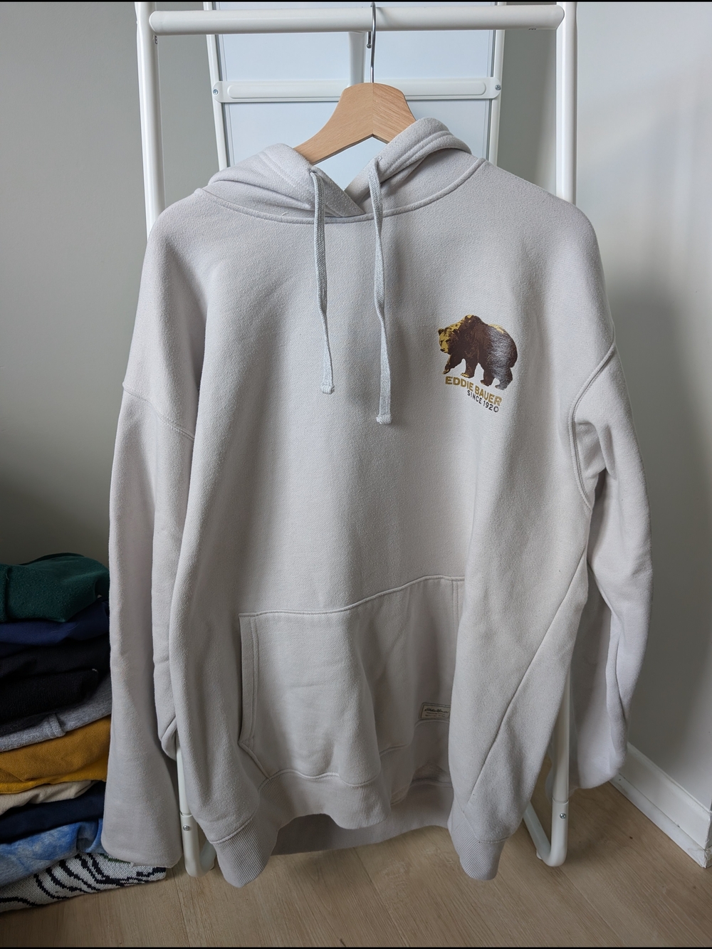 Eddie Bauer Crewneck Hoodie with Bear Graphic